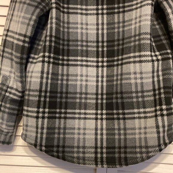 Ocean Current Light Plaid Fleece Jacket with Hood Size M - Picture 8 of 9